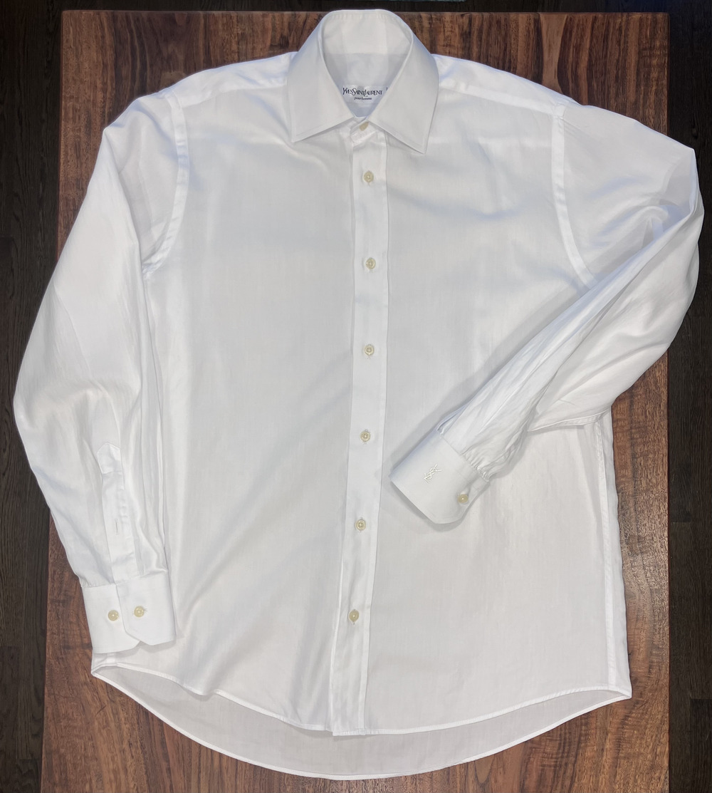 Men's Yves St. Laurent White Dress Shirt